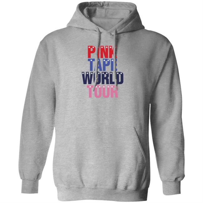 Lil Uzi Vert Wearing Pink Tape World Tour Shirt