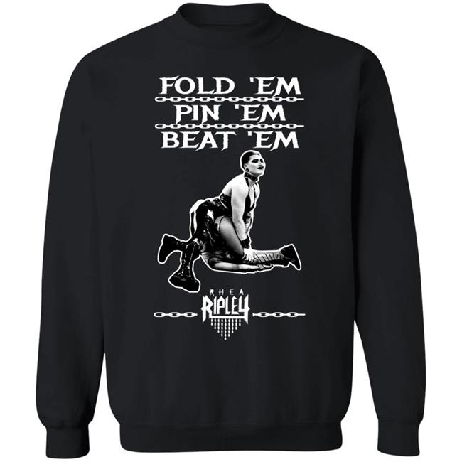 The Wrestledude Fold 'Em Pin 'Em Beat 'Em Shirt Rhea Ripley's The Wrestledude Fold 'Em Pin 'Em Beat 'Em Shirt Rhea Ripley's