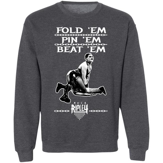 The Wrestledude Fold 'Em Pin 'Em Beat 'Em Shirt Rhea Ripley's The Wrestledude Fold 'Em Pin 'Em Beat 'Em Shirt Rhea Ripley's