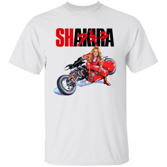 Shakira Akira Shotaro Kaneda Motorcycle Shirt Posts To Show To A Small Victorian Child