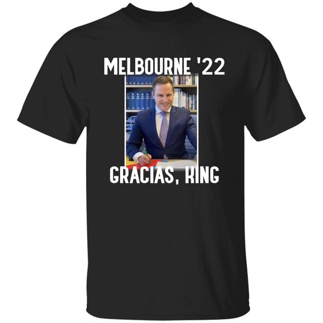 Saša Ozmo Melbourne 22 Gracias King Shirt Australian Minister Alex Hawke