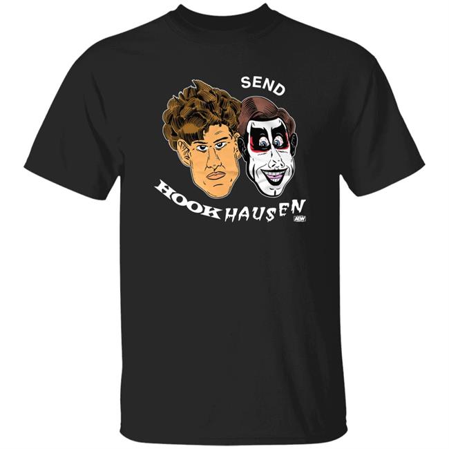 AEW Shop Hook And Danhausen - Send Hookhausen Shirt