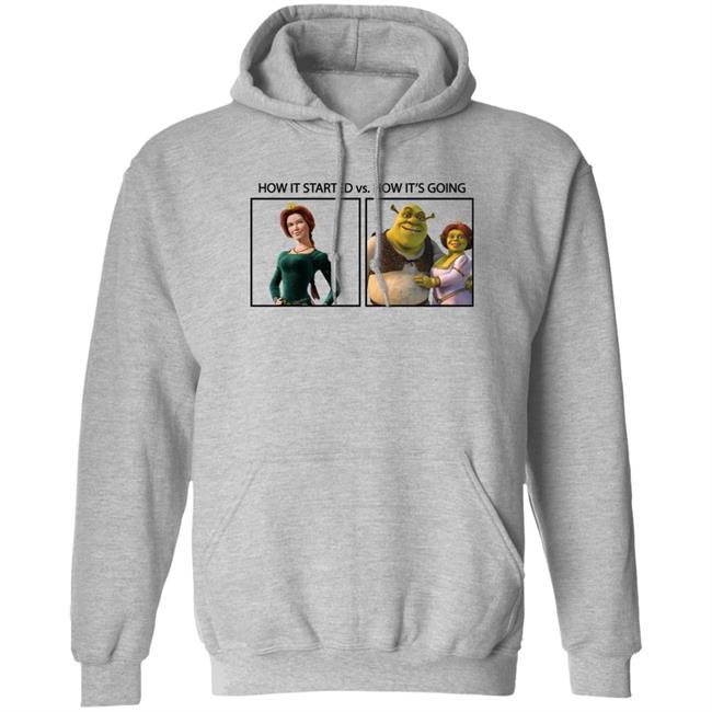 Shrek How It Started Vs How It's Going Shirt Princess Fiona Princess Fiona Shrek How It Started Vs How It's Going Shirt