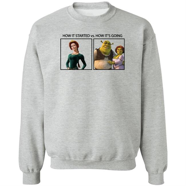 Shrek How It Started Vs How It's Going Shirt Princess Fiona Princess Fiona Shrek How It Started Vs How It's Going Shirt