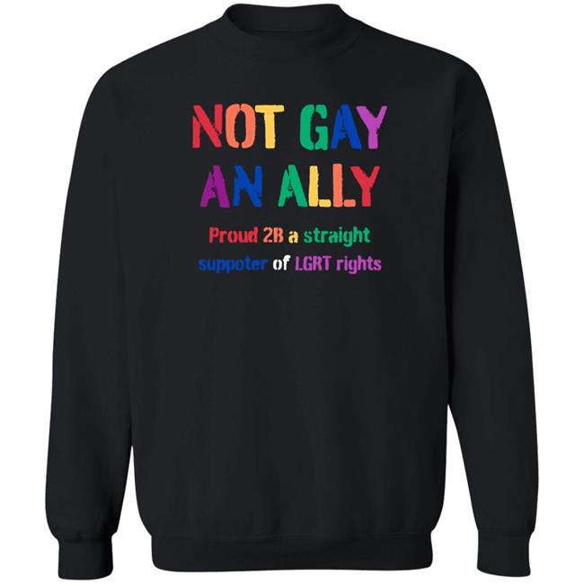 Michael Benjamin Not Gay An Ally Proud 2B A Straight Supporter Of Lgrt Rights Shirt