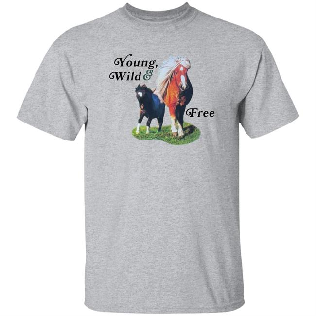 Caucasianjames Young Wild And Free Horses Shirt Caucasian James Clothing Store