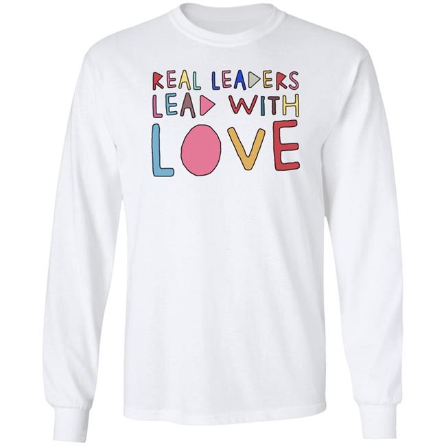 Real Leaders Lead With Love Shirt Kamala Harris And Douglas Emhoff