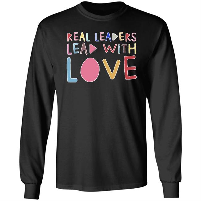 Kamala Harris And Douglas Emhoff Wearing Real Leaders Lead With Love Pride 2022 Shirt