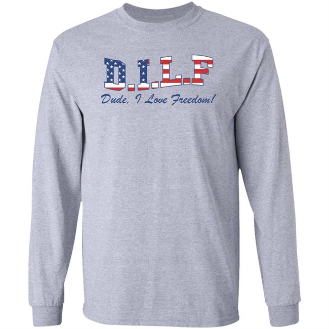 Billy Football Dilf Dude I Love Freedom Shirt Kontentkim