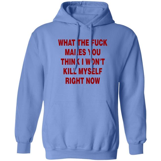 What The Fuck Makes You Think I Won't Kill Myself Right Now Shirt Brailled Fit Of The Week