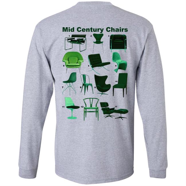 Mid Century Chairs Shirt In A Panoramic