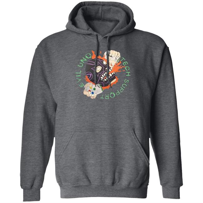 Evil Uno Tech Support Shirt Evil Uno Tech Support Shirt Evil Uno Of The Dark Order Tech Support Shirt Hoodie Sweatshirt