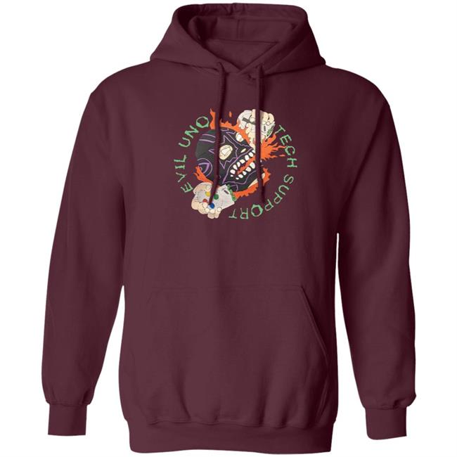 Evil Uno Tech Support Shirt Evil Uno Tech Support Shirt Evil Uno Of The Dark Order Tech Support Shirt Hoodie Sweatshirt