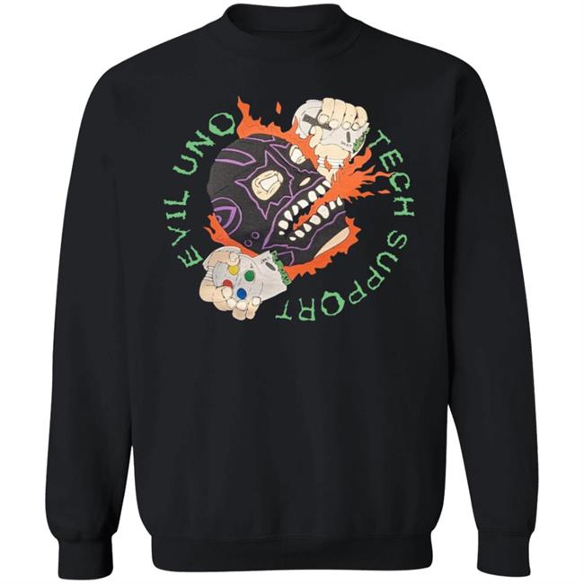 Evil Uno Tech Support Shirt Evil Uno Tech Support Shirt Evil Uno Of The Dark Order Tech Support Shirt Hoodie Sweatshirt