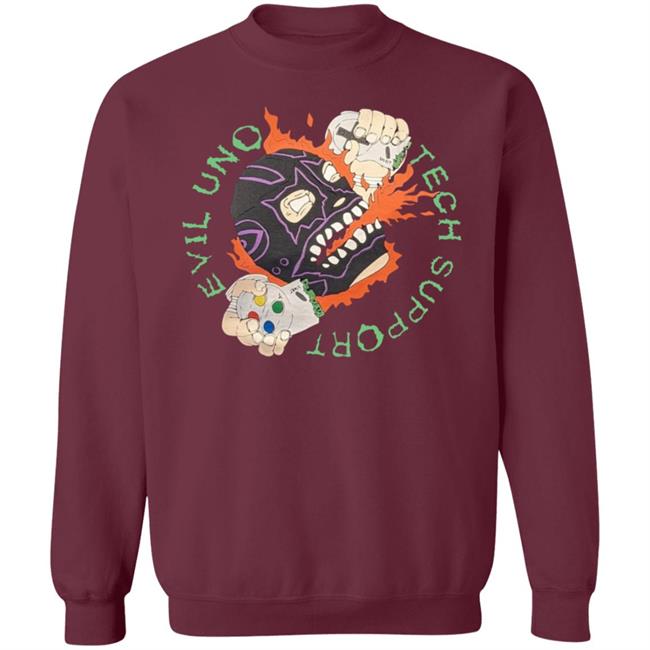 Evil Uno Tech Support Shirt Evil Uno Tech Support Shirt Evil Uno Of The Dark Order Tech Support Shirt Hoodie Sweatshirt