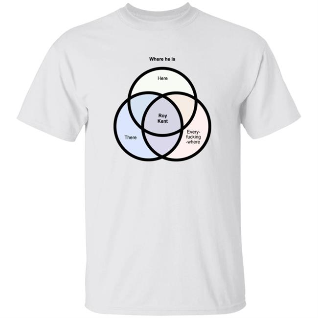 HoangAnh - Where He Is Roy Kent Venn Diagram Shirt Roy Kent He's Here He's There He's Every Shirt