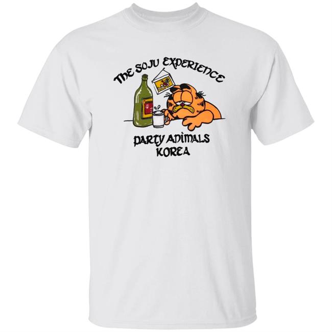 The Soju Experience Party Animals Korea Garfield Shirt