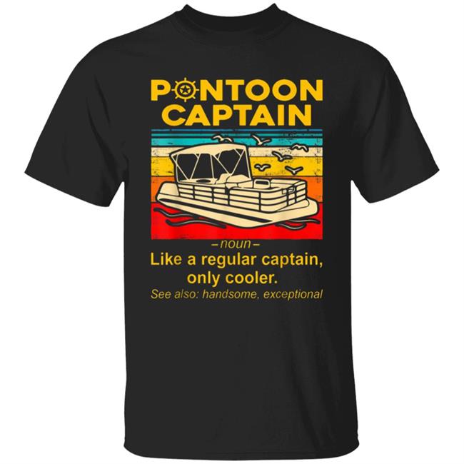 pontoon captain Shirt black hoodie sweatshirt
