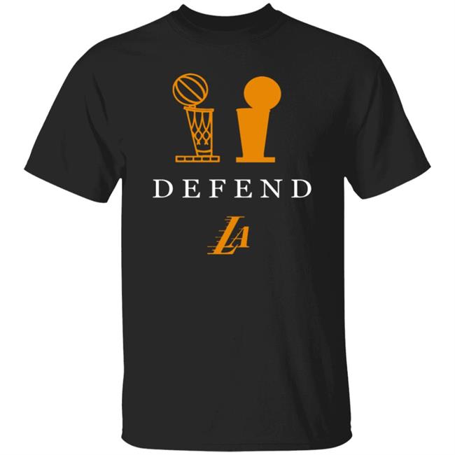 Trophy Defend LA Lakers T Shirt Trophy Defend T Shirt