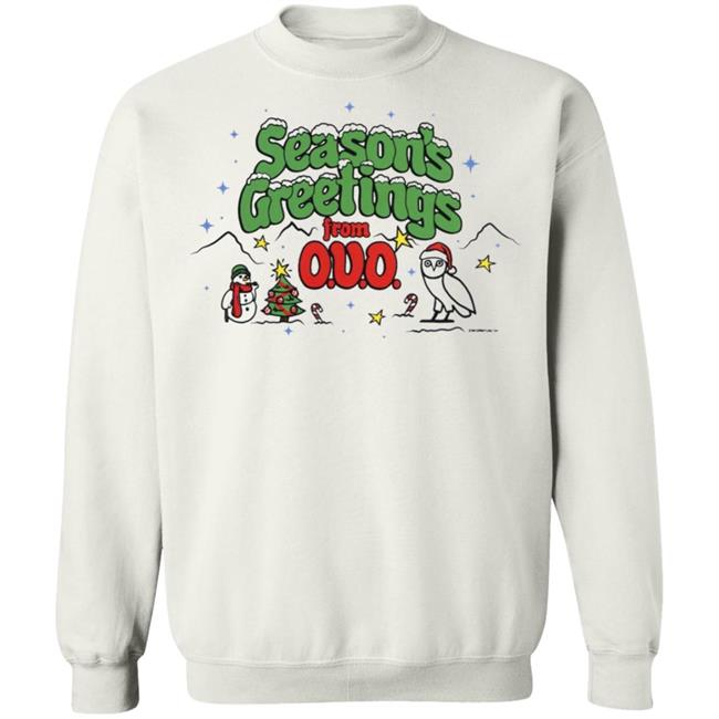OVO HOLIDAY T SHIRT White Hoodie Sweatshirt OVO HOLIDAY T SHIRT White Hoodie Sweatshirt
