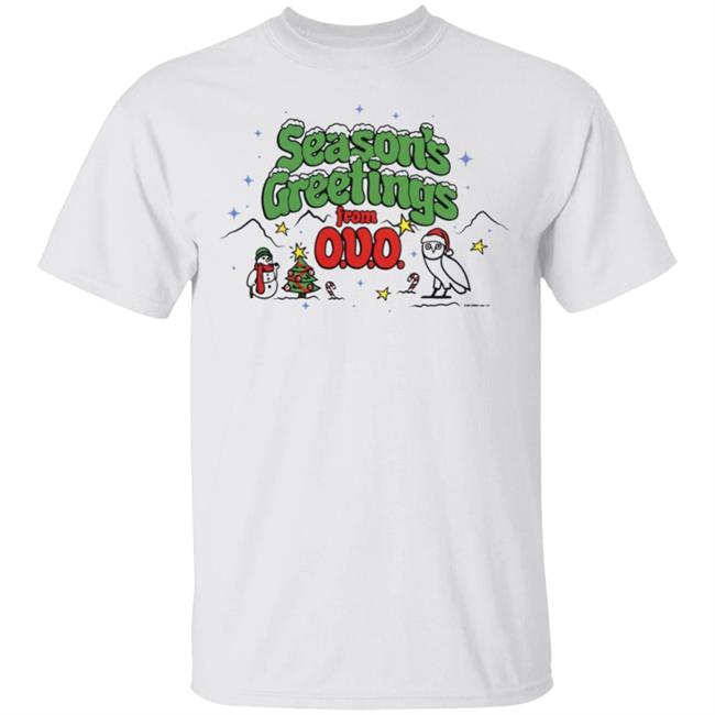 OVO HOLIDAY T SHIRT White Hoodie Sweatshirt