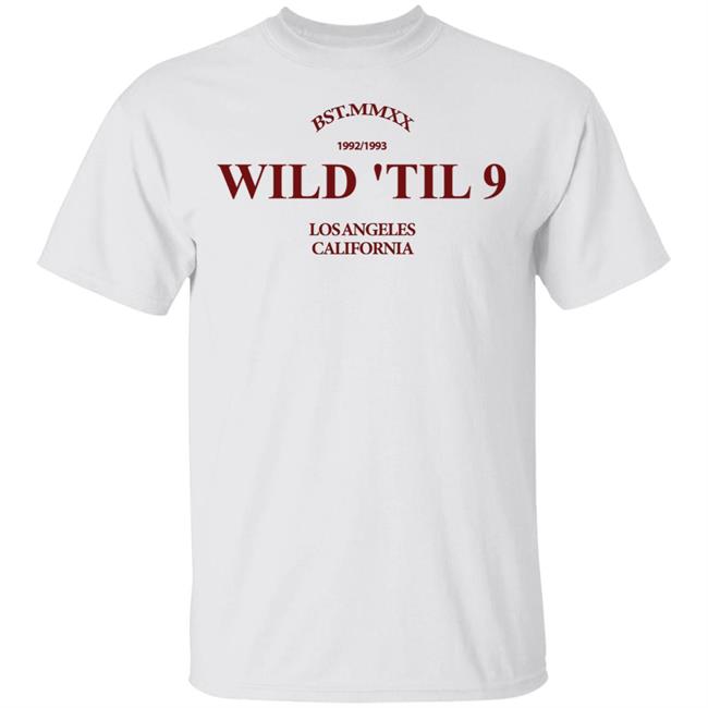 Wild Til 9 Merch Hoodie White Hoodie Sweatshirt