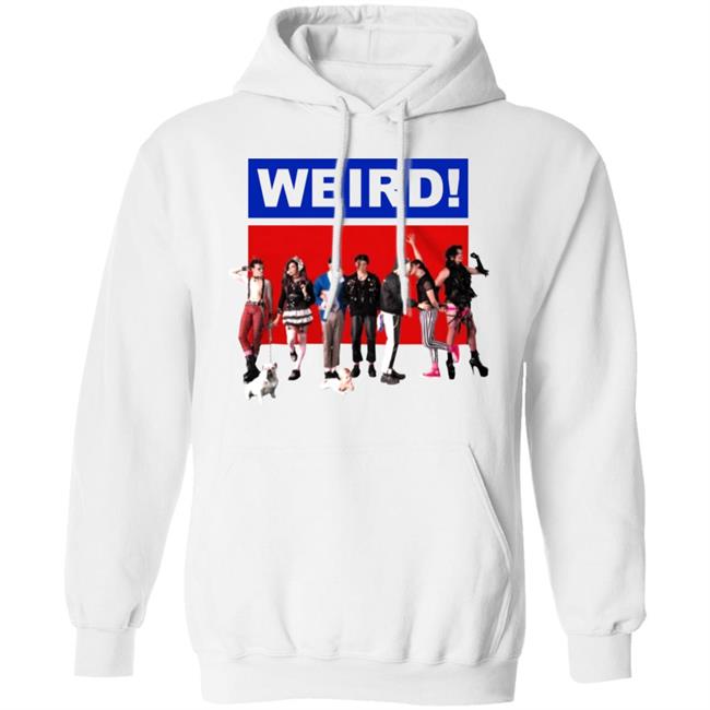 WEIRD! WHITE T-SHIRT White Hoodie Sweatshirt WEIRD! WHITE T-SHIRT White Hoodie Sweatshirt