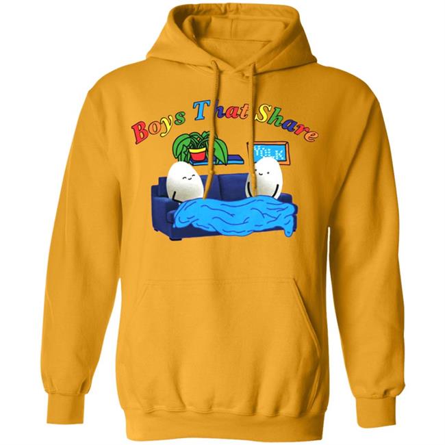 BOYS THAT SHARE TEE shirt White Hoodie Sweatshirt BOYS THAT SHARE TEE shirt White Hoodie Sweatshirt