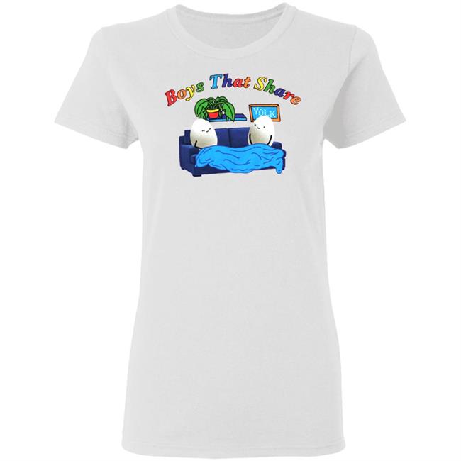 BOYS THAT SHARE TEE shirt White Hoodie Sweatshirt BOYS THAT SHARE TEE shirt White Hoodie Sweatshirt
