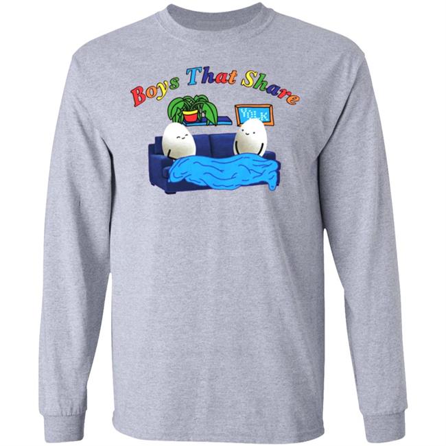 BOYS THAT SHARE TEE shirt White Hoodie Sweatshirt BOYS THAT SHARE TEE shirt White Hoodie Sweatshirt