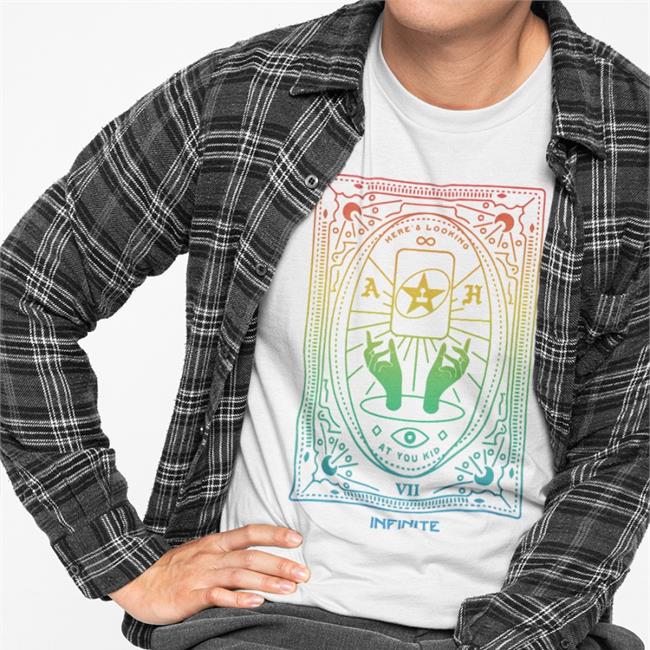 Michael Jones Rooster Teeth Store Achievement Hunter Infinite Tarot Wild Card Shirt