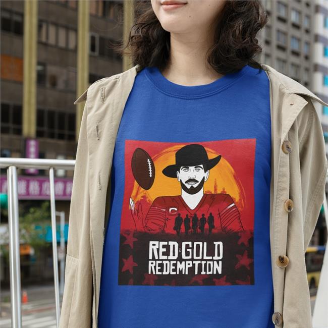 Rita Oak Jimmy G Red And Gold Redemption Shirt