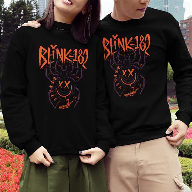 Blink182 Merch 2022 Halloween Blink 182 T Shirt Black