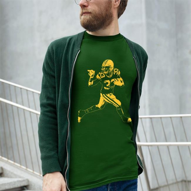 Aaron Rodgers Wearing Aaron Jones Shirt Matt Schneidman