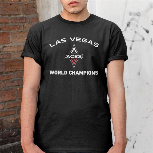 Lvaces Black Las Vegas Aces World Champions T Shirt