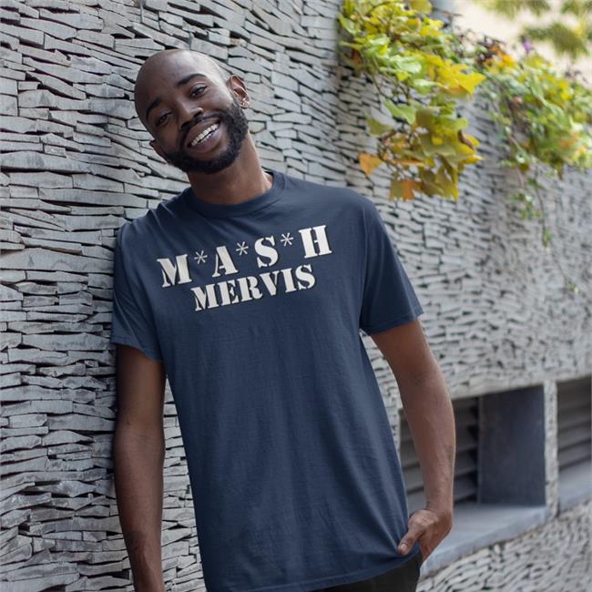 Obvious Shirts Store Mash Mervis Long Sleeve Tee Shirt Blue
