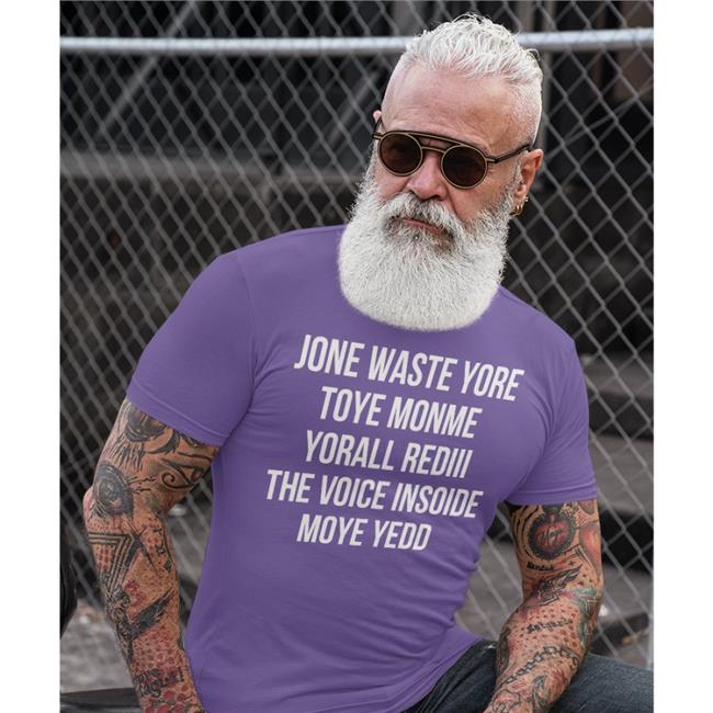 Matt Gay Wearing Jone Waste Yore Toye Monme Yorall Rediii The Voice Insoide Moye Yedo Shirt