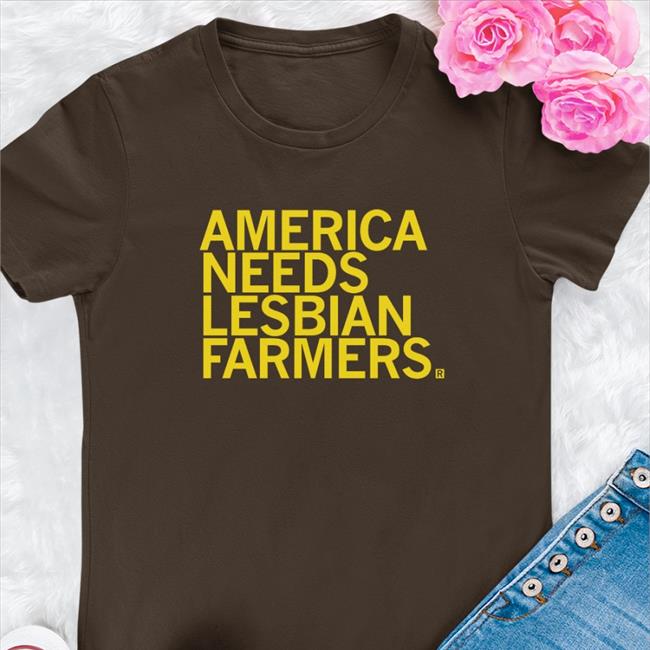 Weird Thrift Store Shirts America Needs Lesbian Farmers Hoodie