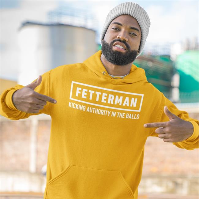 Fetterman Kicking Authority In The Balls Shirt Black John Fetterman