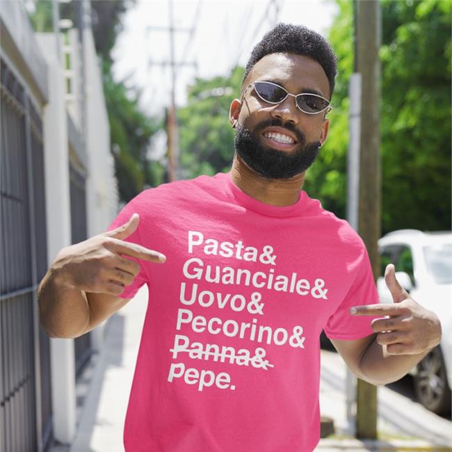 Elvislives Store Pasta & Guanciale & Uovo & Pecorino & Panna & Pepe Tee Shirt Swedething
