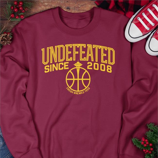 Undefeated Since 2008 Fresh Brewed Tees Hoodie Sweatshirt Green