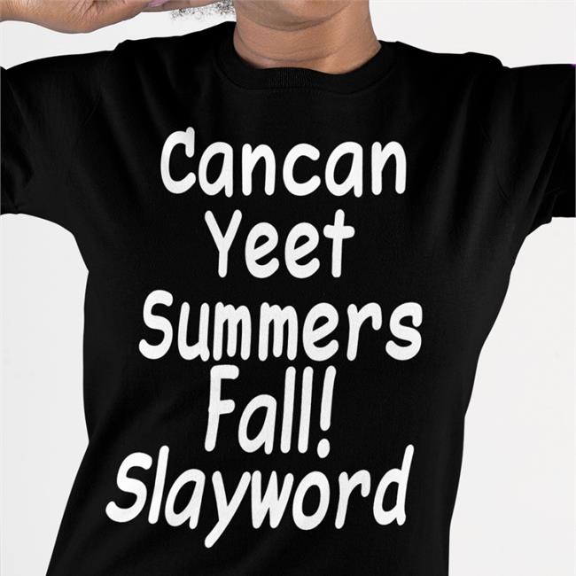 Hyperpop Daily Cancan Yeet Summers Fall Slayword Tee Black