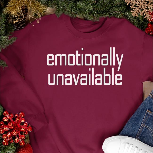 Ethan Peck Wearing Emotionally Unavailable Tee Shirt