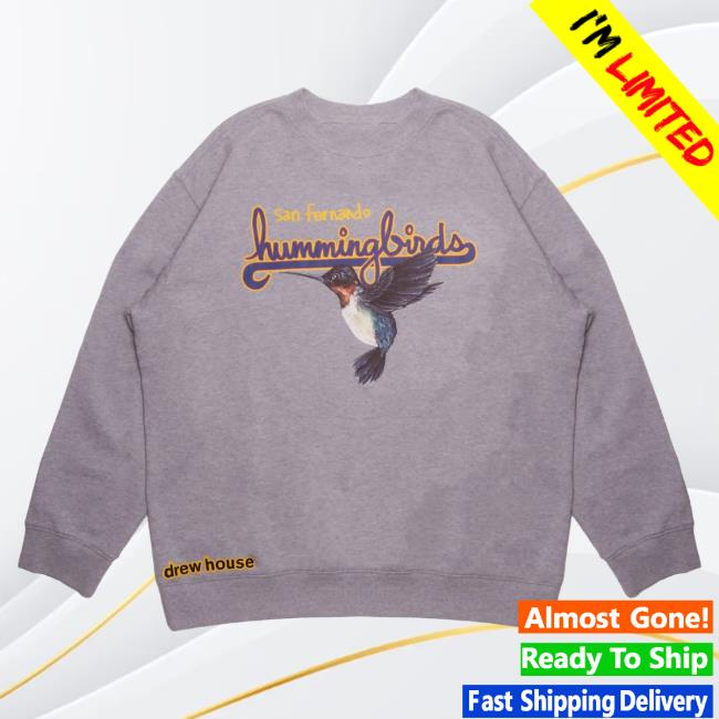 Official Drew House Merch Store Shop Real Hummingbirds Hoodie Heather Grey Drew House Apparel Clothing