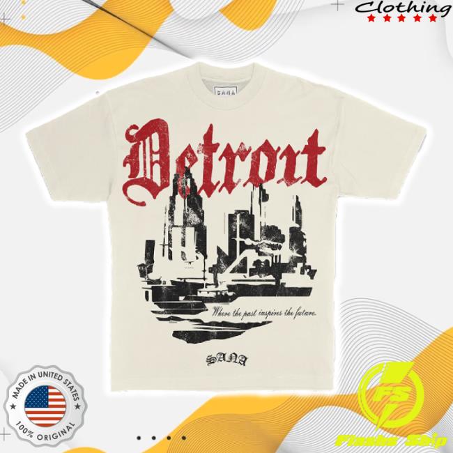 Trending Sana Detroit Merch Store Distressed 3D Detroit Hoodie - Cream Sanadetroit Shop