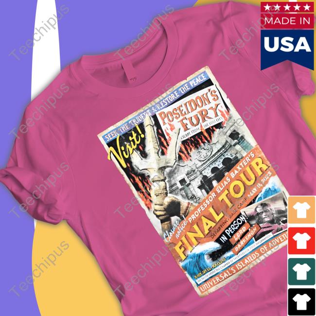 Poseidon's Fury Final Tour Adult T-Shirt Poseidon's Fury Final Tour Adult T Shirt