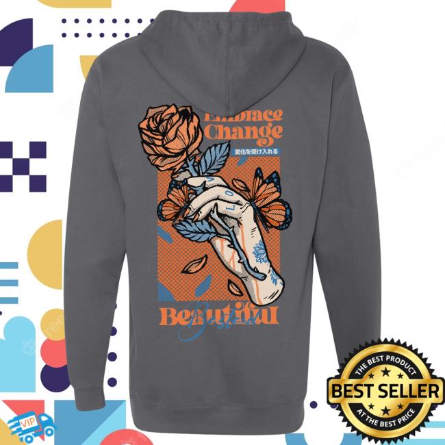 Official Philip Defranco Merch Store Beautiful Bastard Always Embrace Change - Crew neck Sweatshirt Charcoal Beautifulbastard Philipdefranco Shop