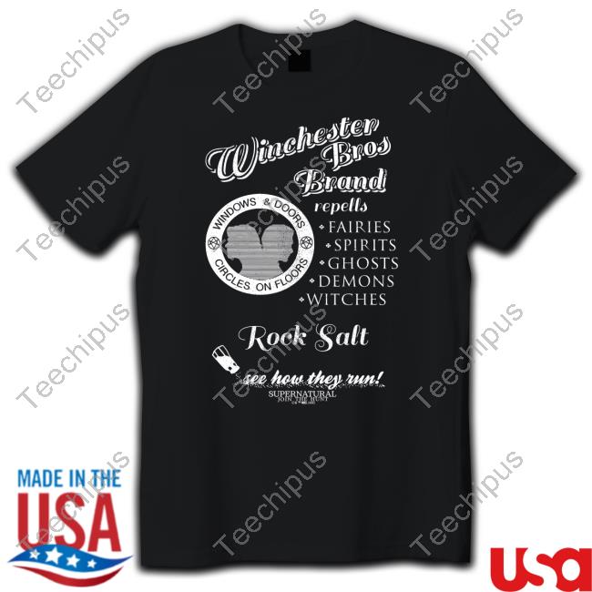 Cw Supernatural Winchester Bros Brand Rock Salt Shirt