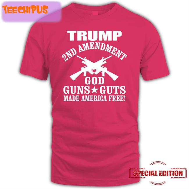 Ron Filipkowski Trump 2nd Amendment God Guns Guts Made America Free Shirt Long Sleeve Tee Shirt Black