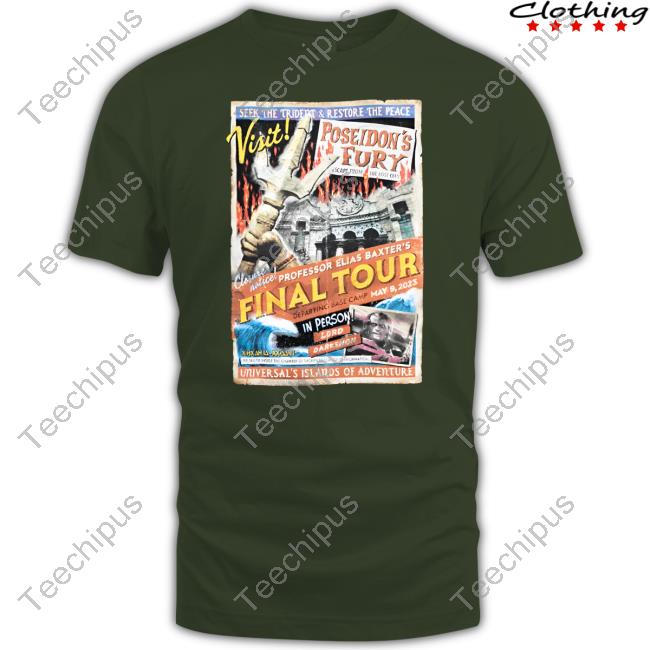 Poseidon's Fury Final Tour Adult T-Shirt Universalorlando Store Poseidon's Fury Final Tour Adult Hoodie